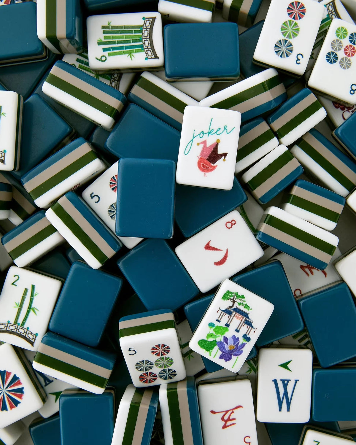 Azure Lake Modernist - Luxury American Mahjong Set