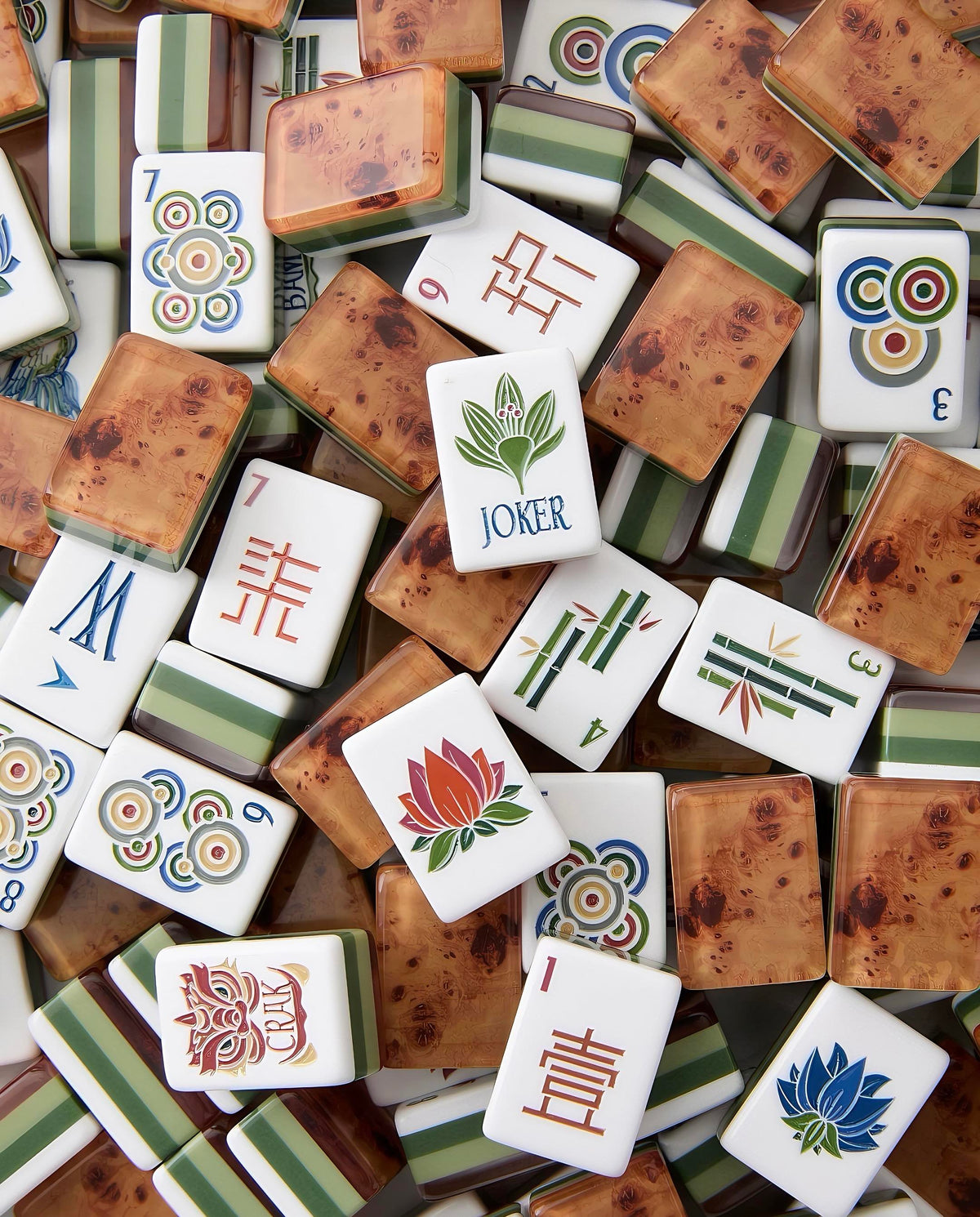 Architectural Tree-Grain Luxe - Luxury American Mahjong Set