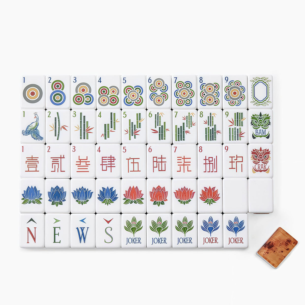 Architectural Tree-Grain Luxe - Luxury American Mahjong Set