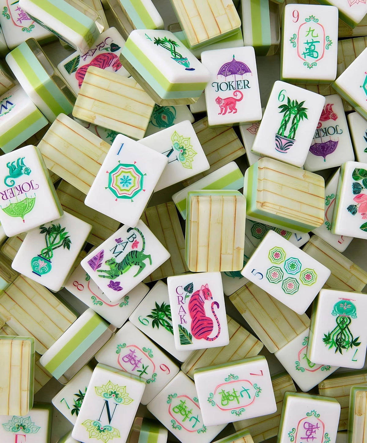 Architectural Bamboo Zen - Luxury American Mahjong Set