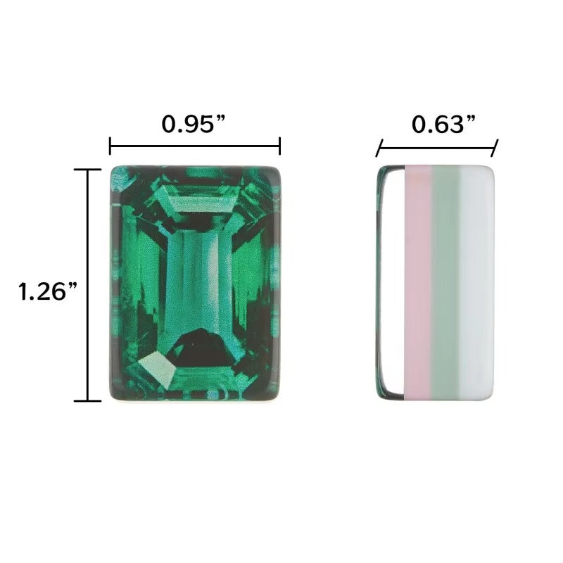 Architectural Green Diamond - Luxury American Mahjong Set