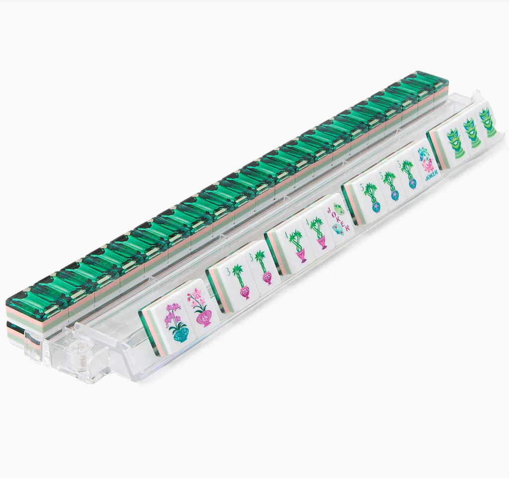 Architectural Green Diamond - Luxury American Mahjong Set