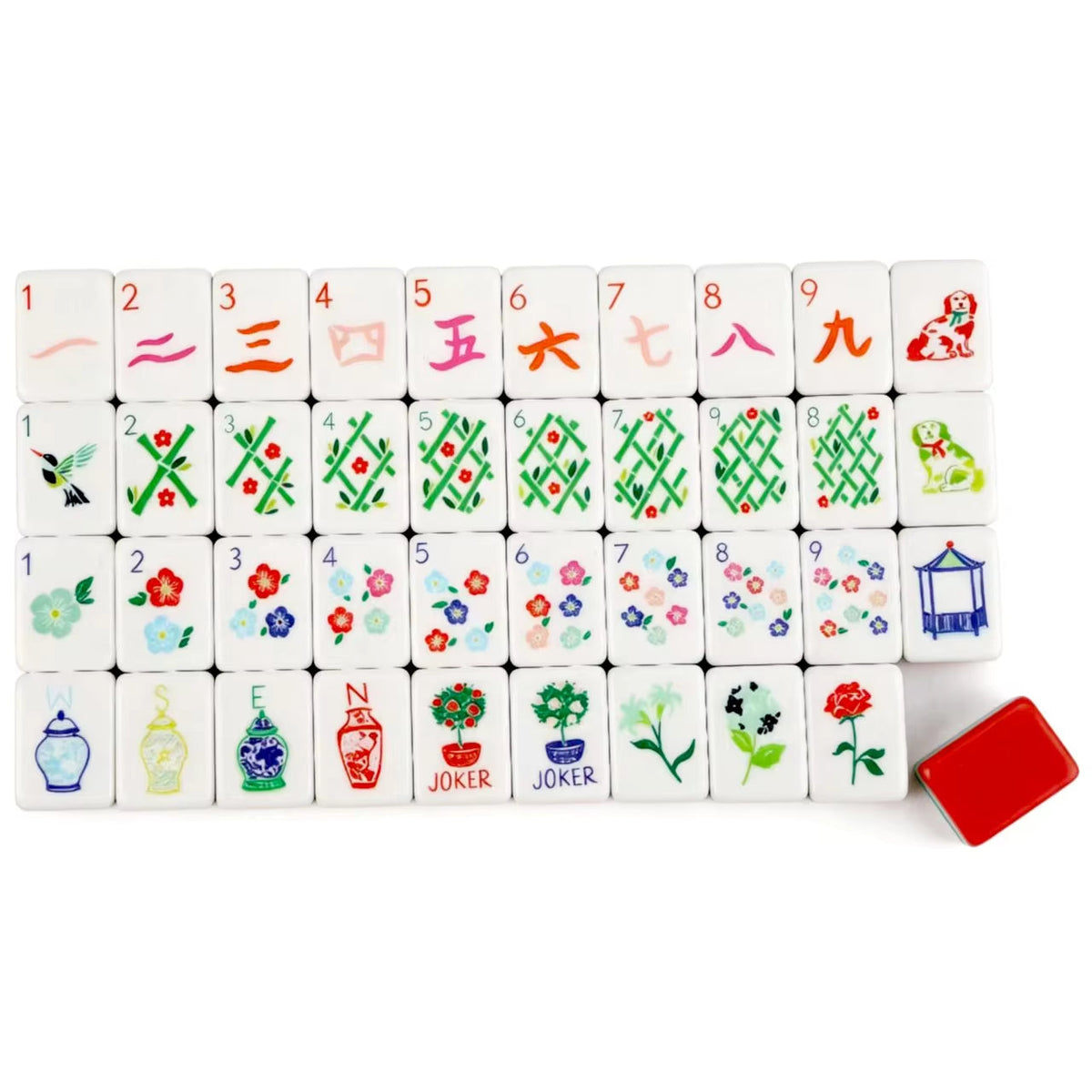 Imperial Red Classic - Luxury American Mahjong Set