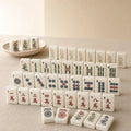 AXISIA Artisan: 19 Pearl White - complete American mahjong set, pearl-white glossy tiles